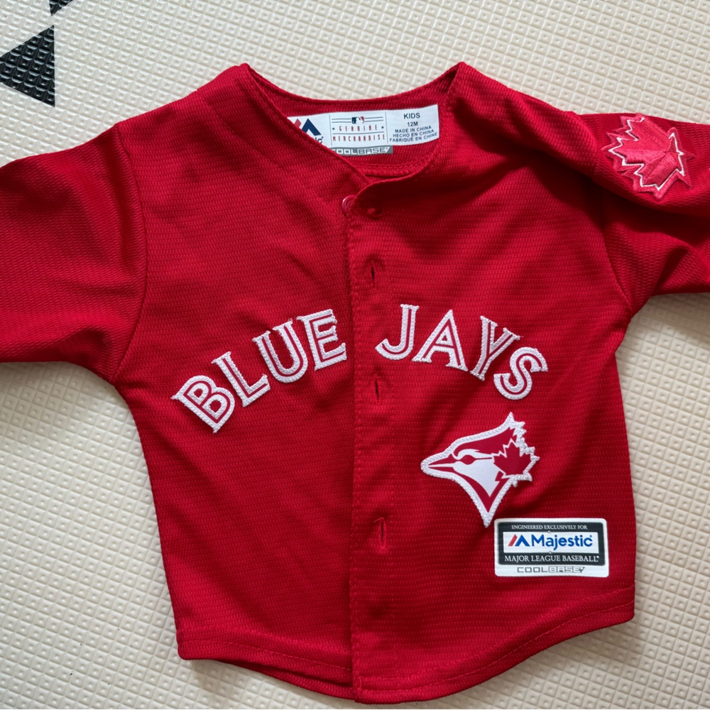 12 month baby Toronto Blue Jays red jersey